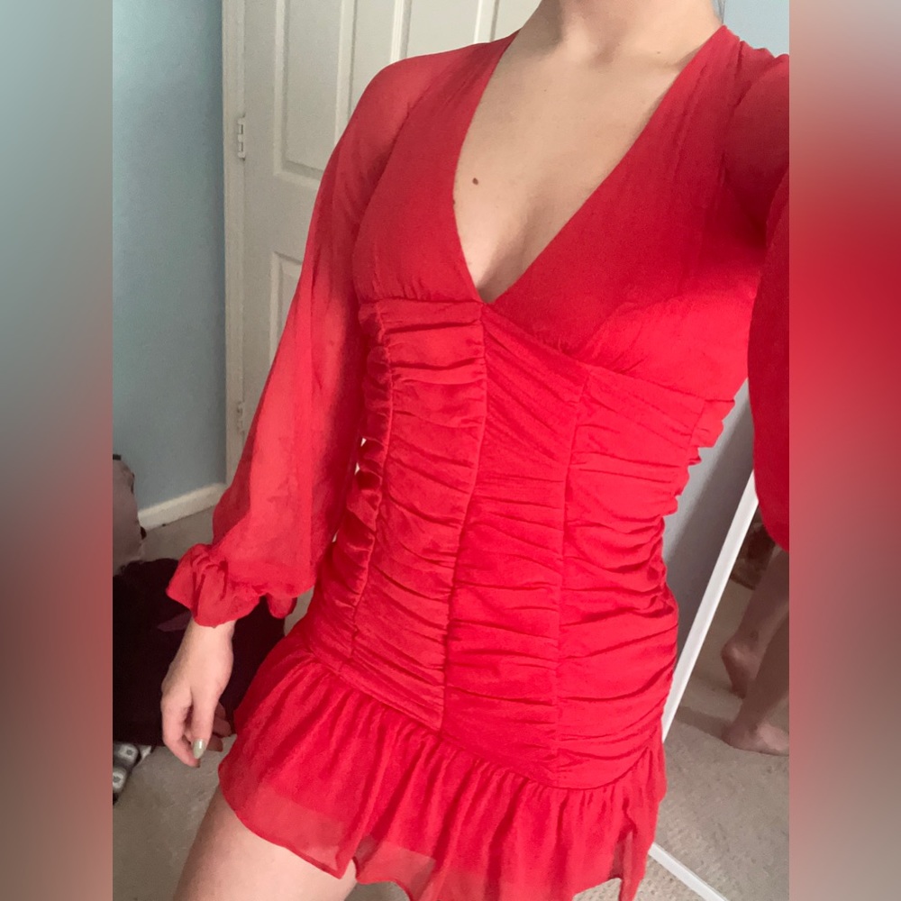 ASOS red dress